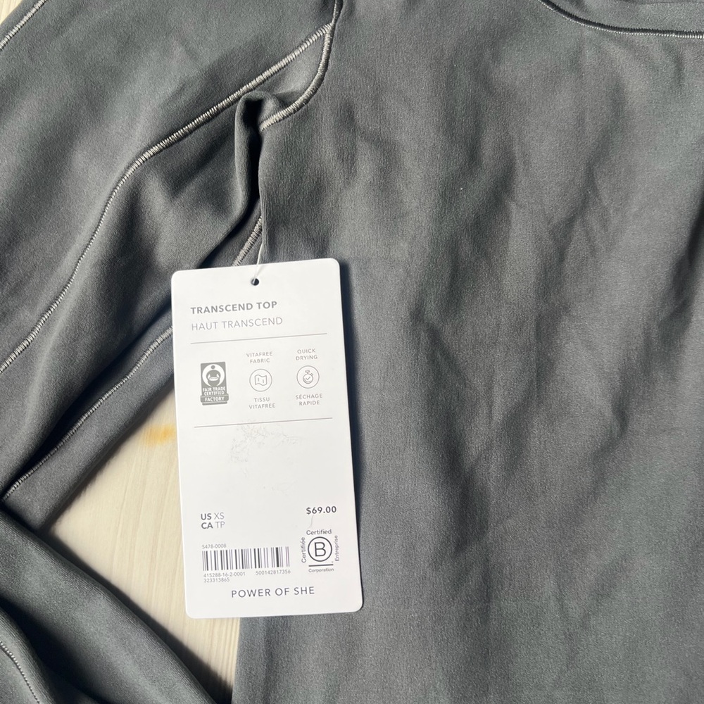 Athleta Transcend Top NWT XSmall Cropped - Picture 5 of 5
